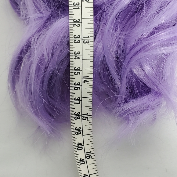 Purple Wavy Wig with Bangs - Picture 6 of 7